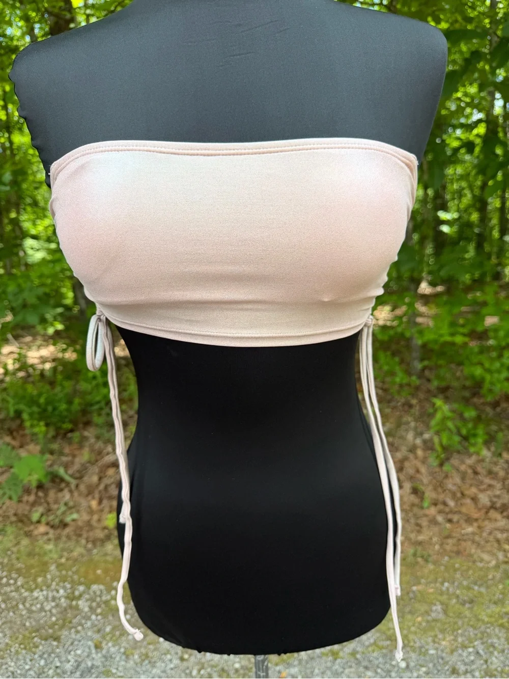 Forever 21 Strapless Bandeau Bikini Top — Light Pink
